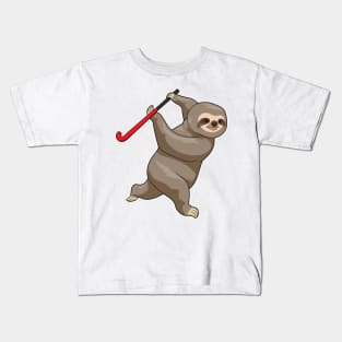 Sloth Hockey Hockey bat Kids T-Shirt